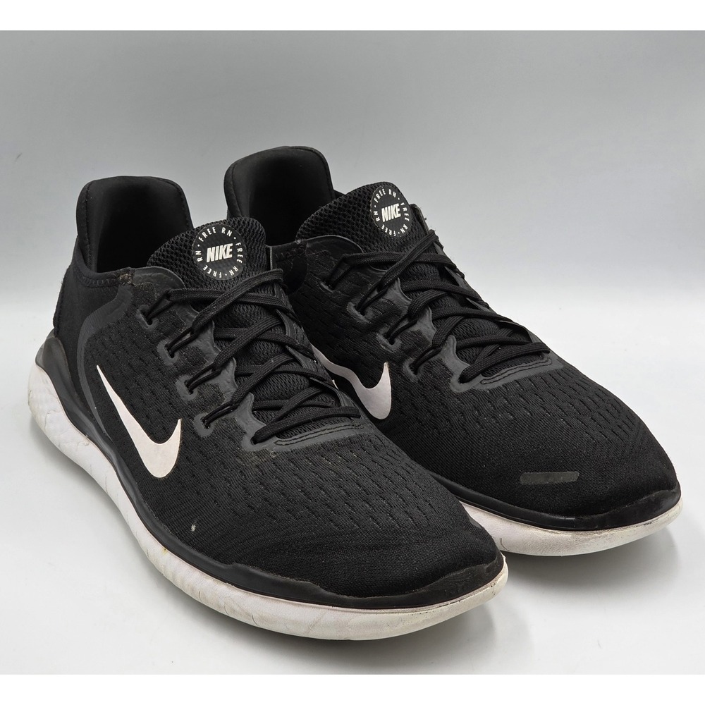 Nike Free RN 2018 Mens 11 Black White Running Shoes 942836-001